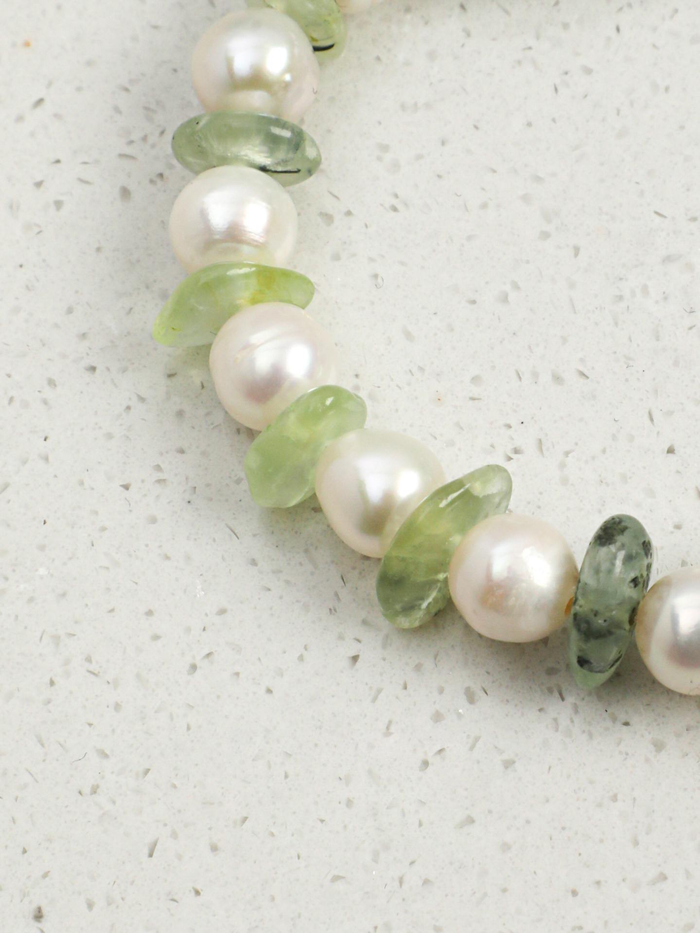 Lime Dew Pearl Gem Bracelet