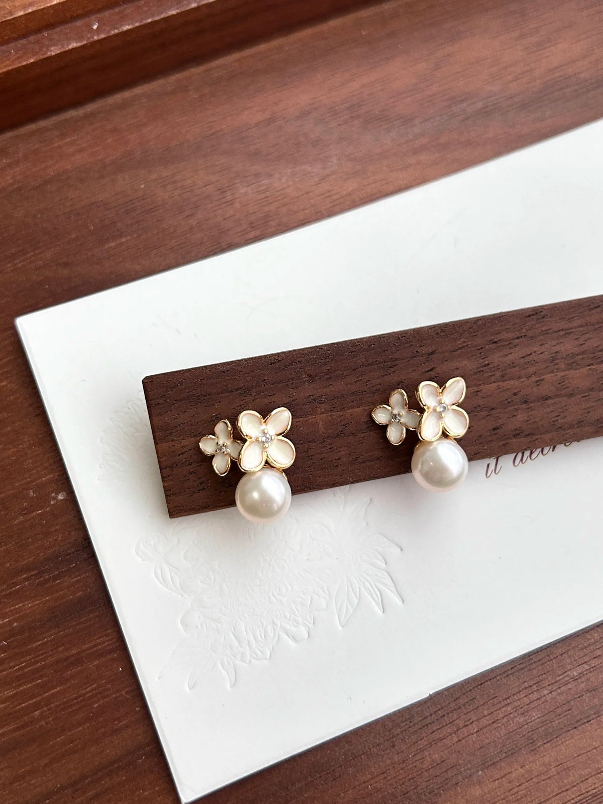 Little Blossom Pearl Stud Earrings