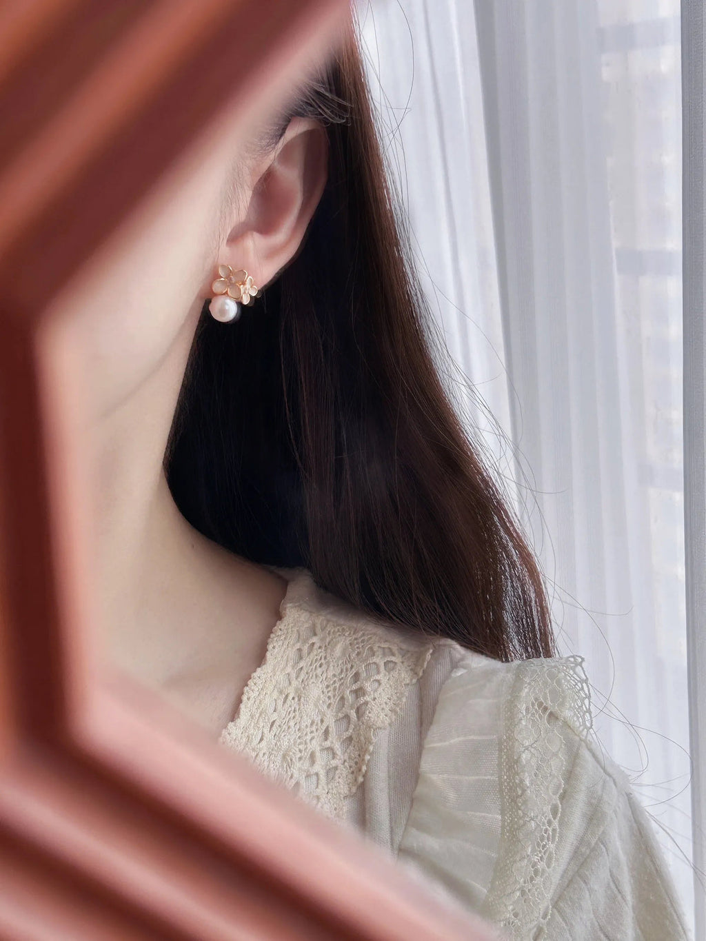Little Blossom Pearl Stud Earrings