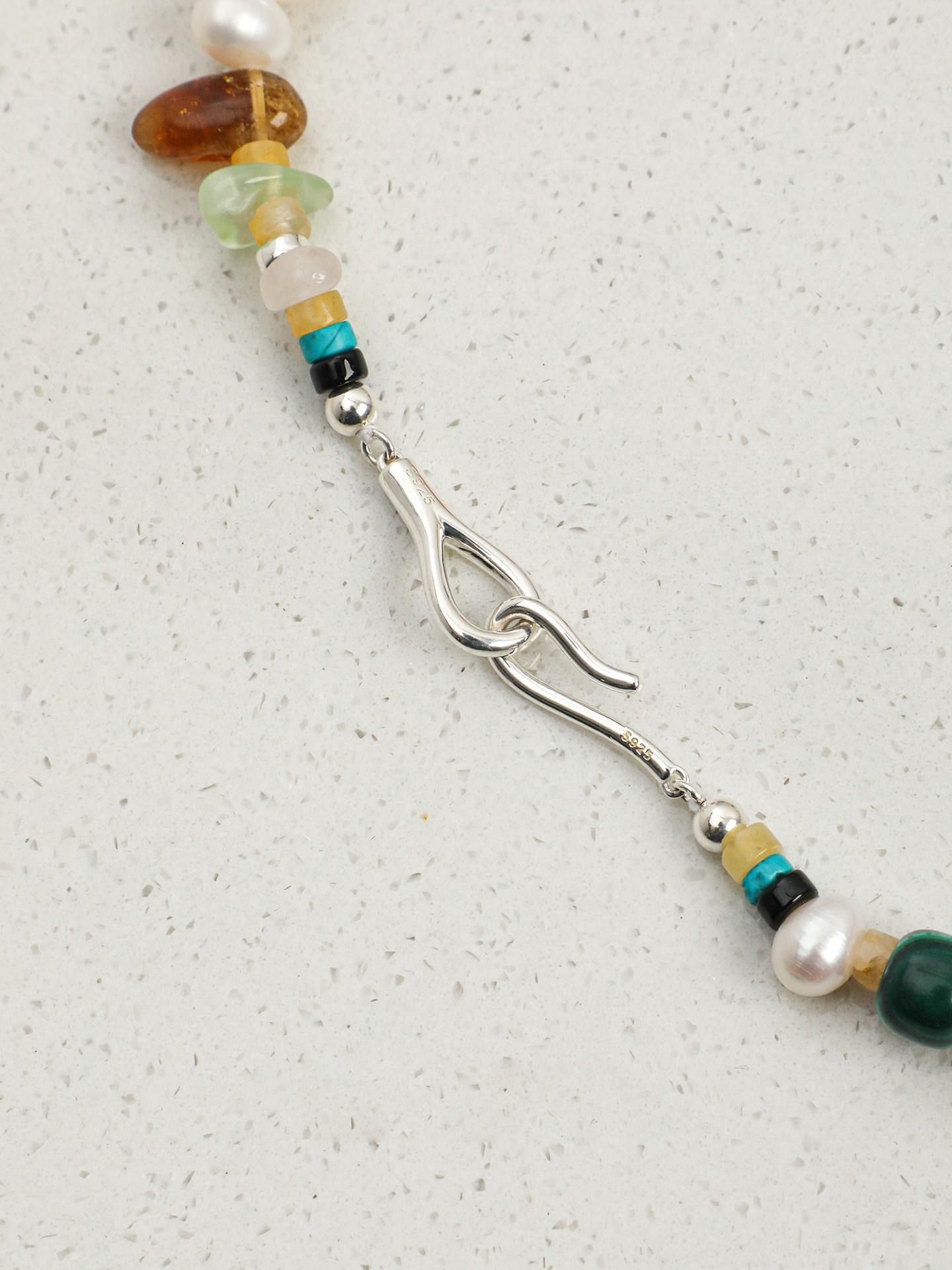 Malachite Mosaic Pearl Necklace