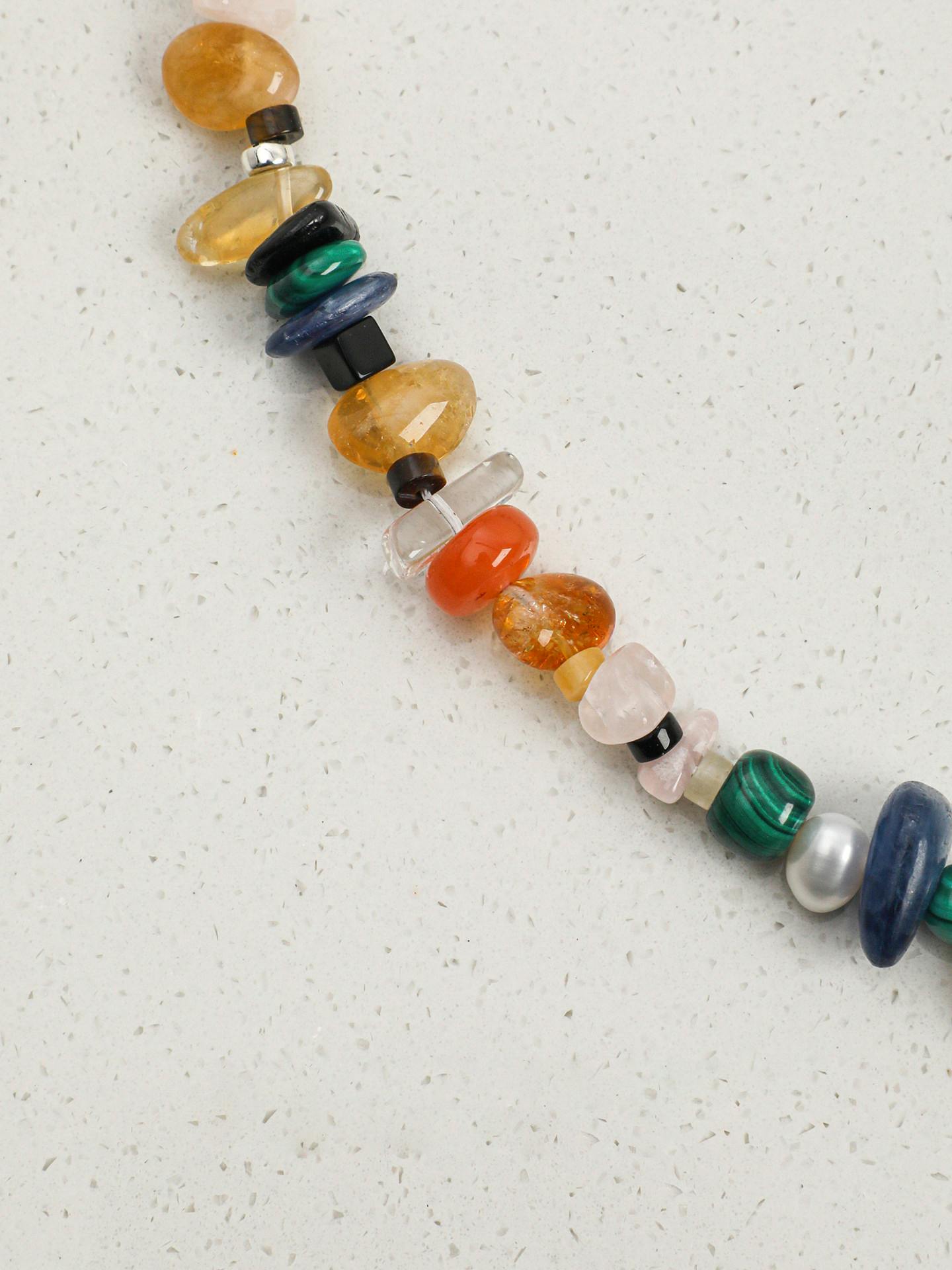 Malachite Mosaic Pearl Necklace