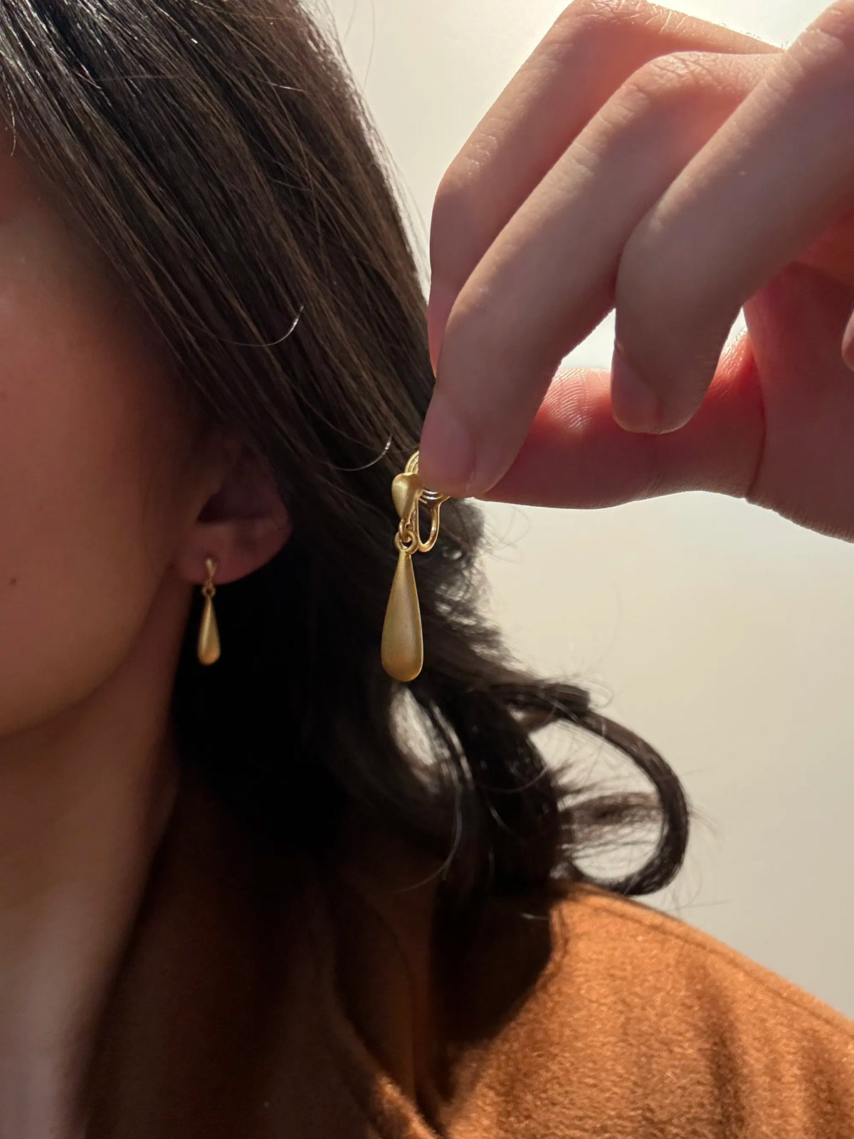 Minimal Silver Drop Earrings