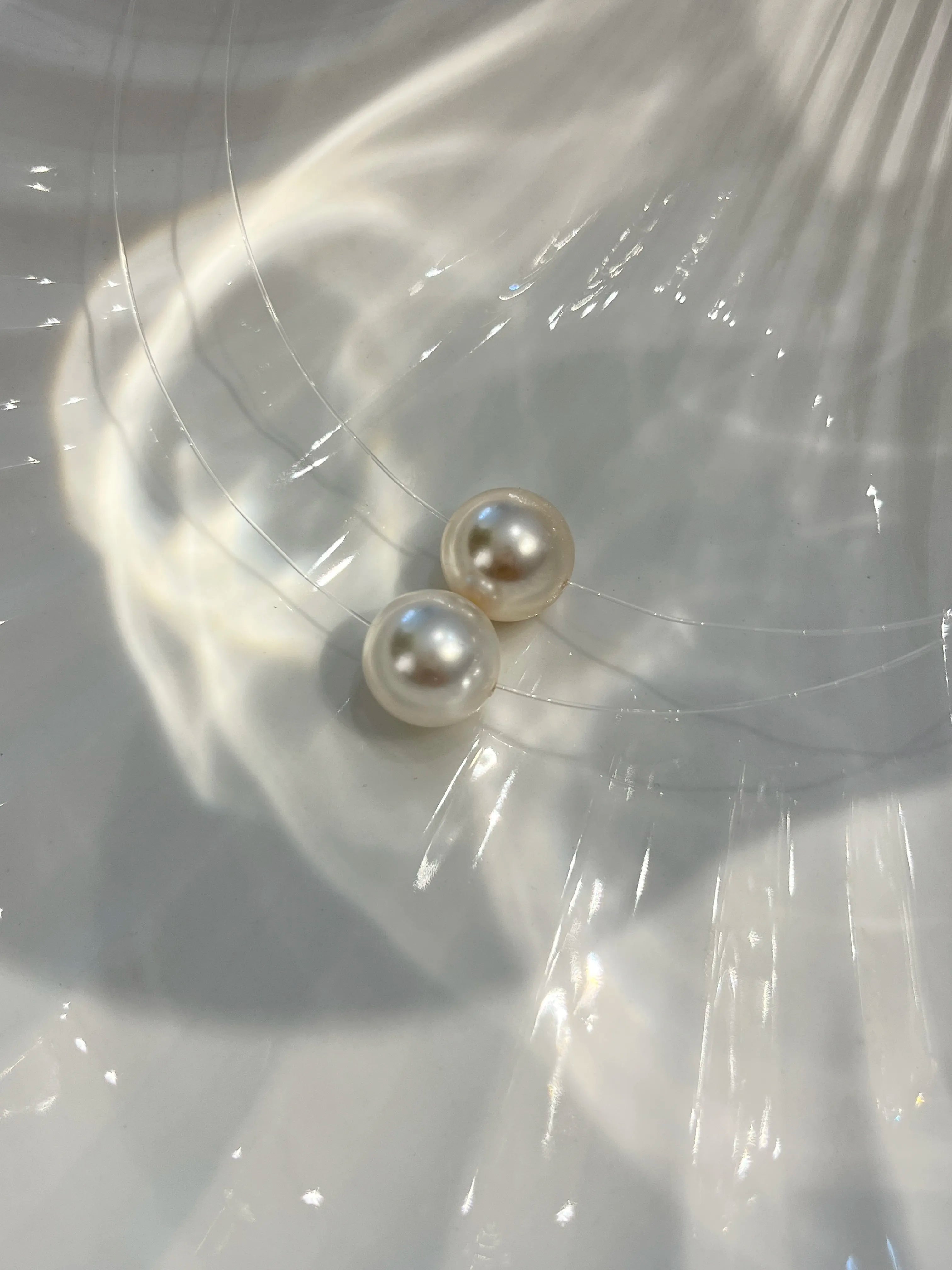Minimalist Pearl Mermaid Tear Necklace