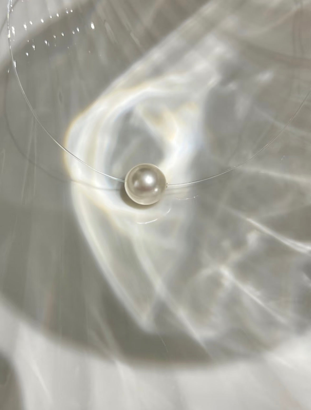 Minimalist Pearl Mermaid Tear Necklace