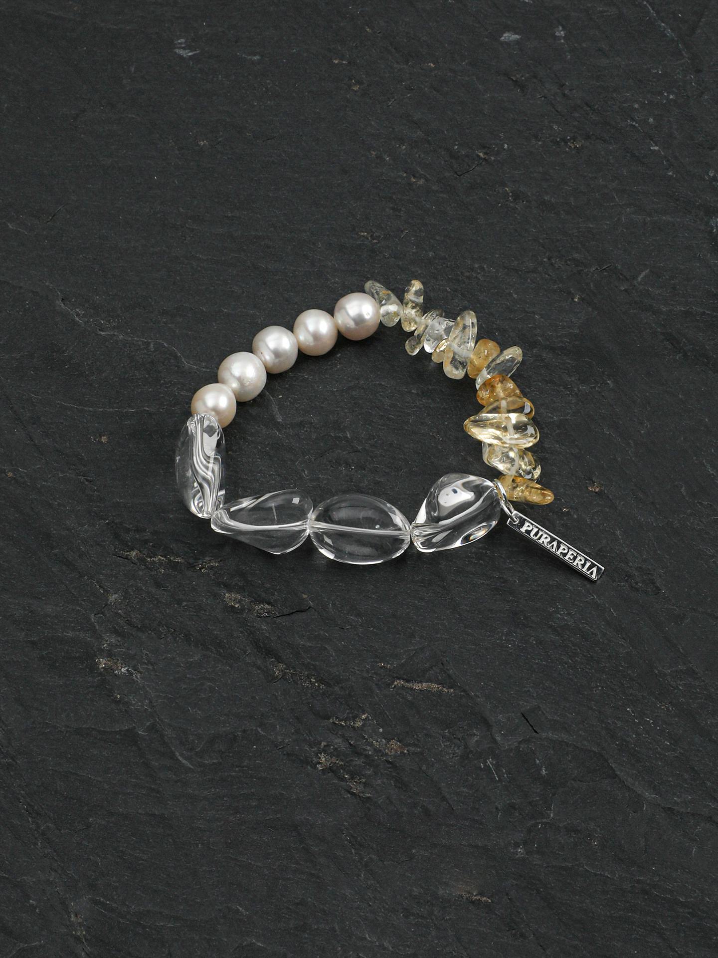 Moonlight Crystal Citrine Pearl Bracelet