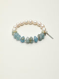 Moonlit Blue Aventurine Pearl Bracelet