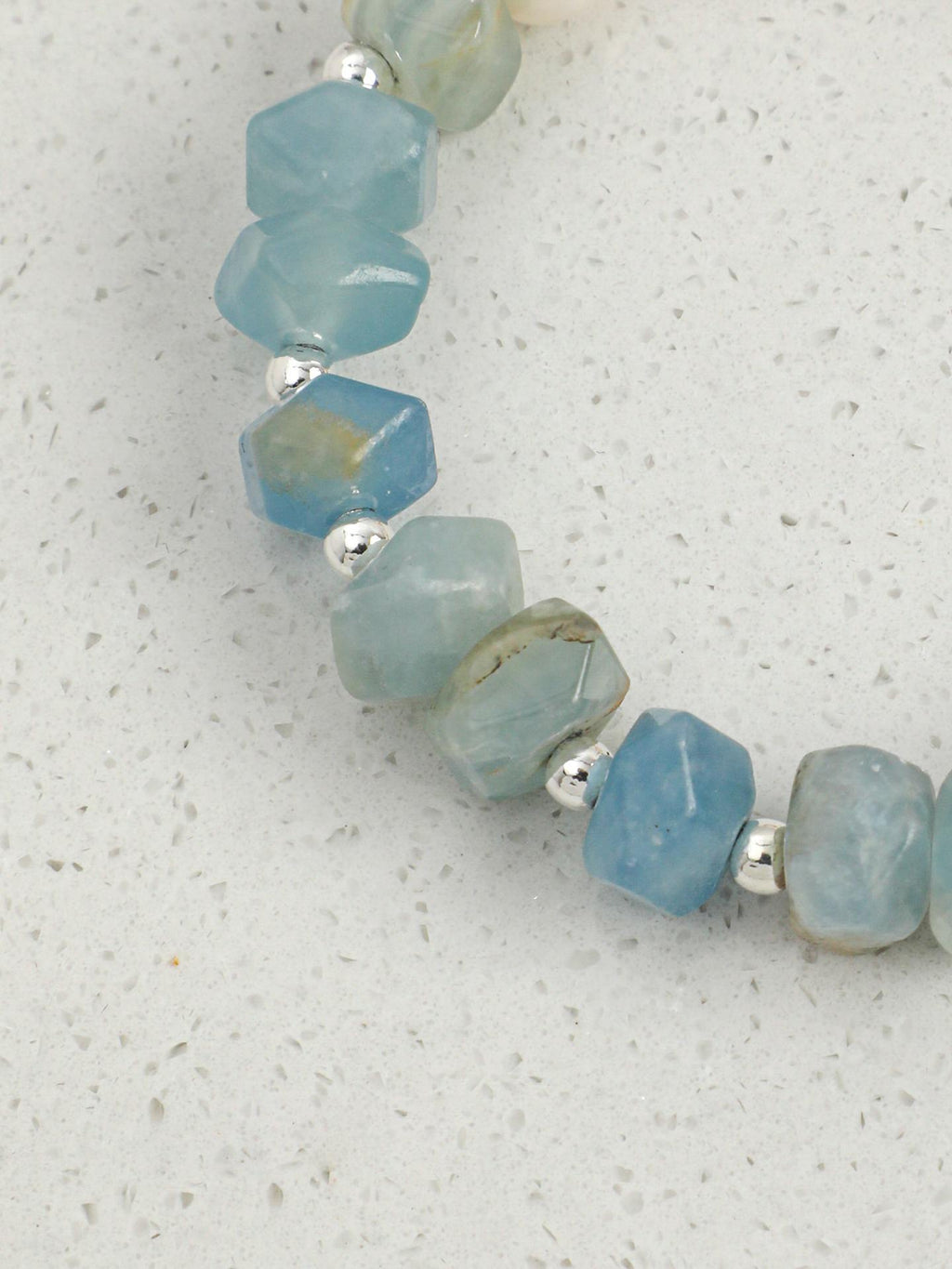 Moonlit Blue Aventurine Pearl Bracelet