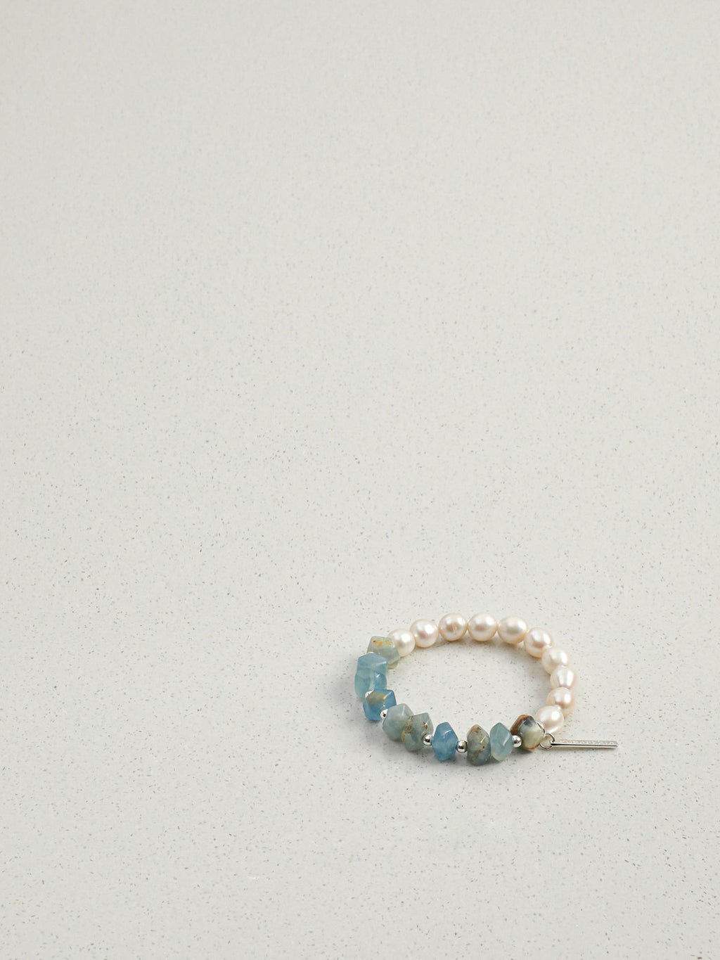Moonlit Blue Aventurine Pearl Bracelet
