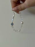 Moonstone Silver Bar Bracelet