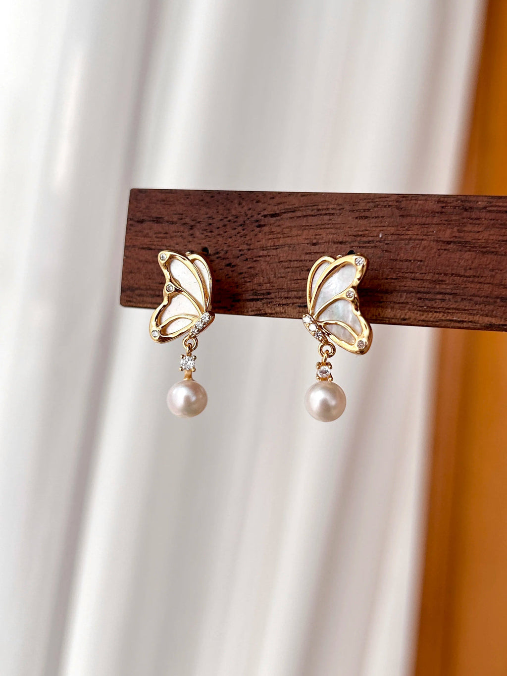 Mother of Pearl Butterfly Earrings
