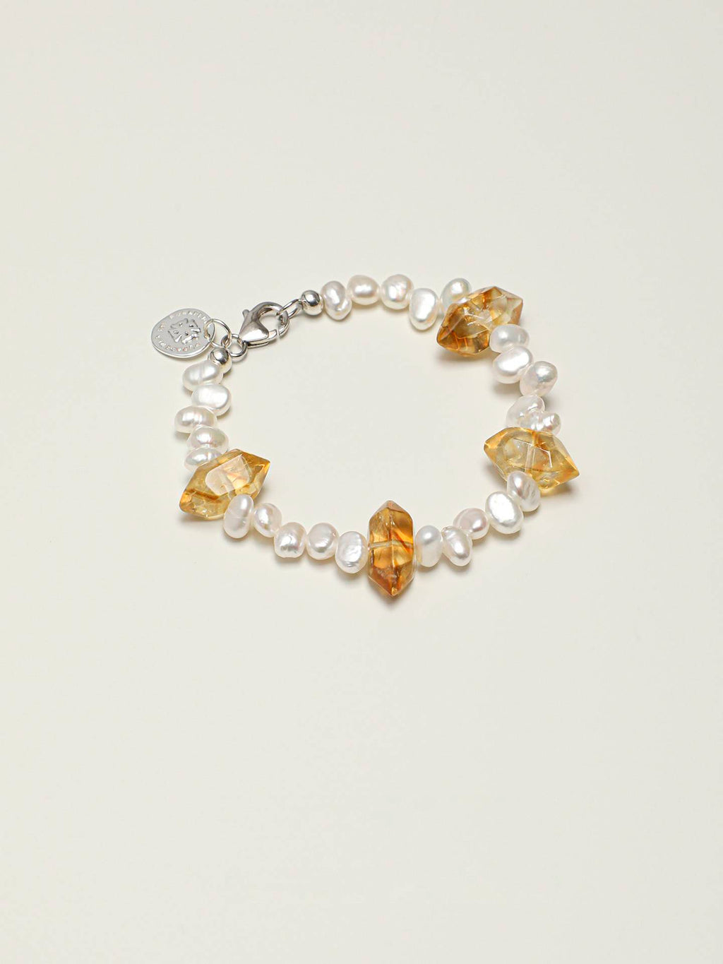 Natural Citrine Baroque Pearl Bracelet