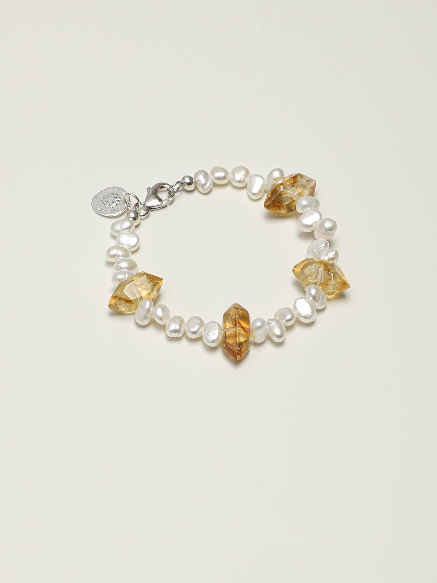 Natural Citrine Baroque Pearl Bracelet