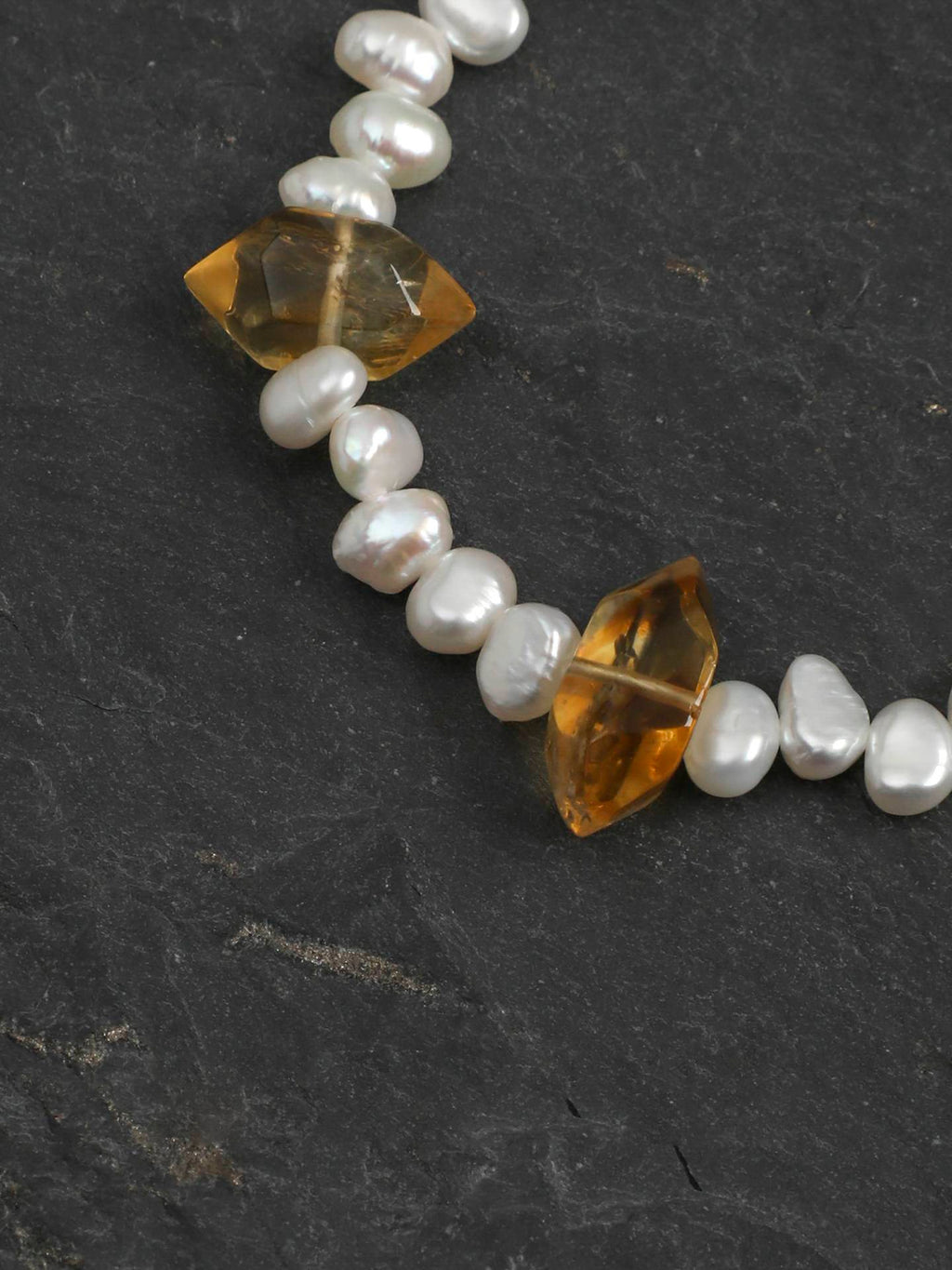 Natural Citrine Baroque Pearl Bracelet