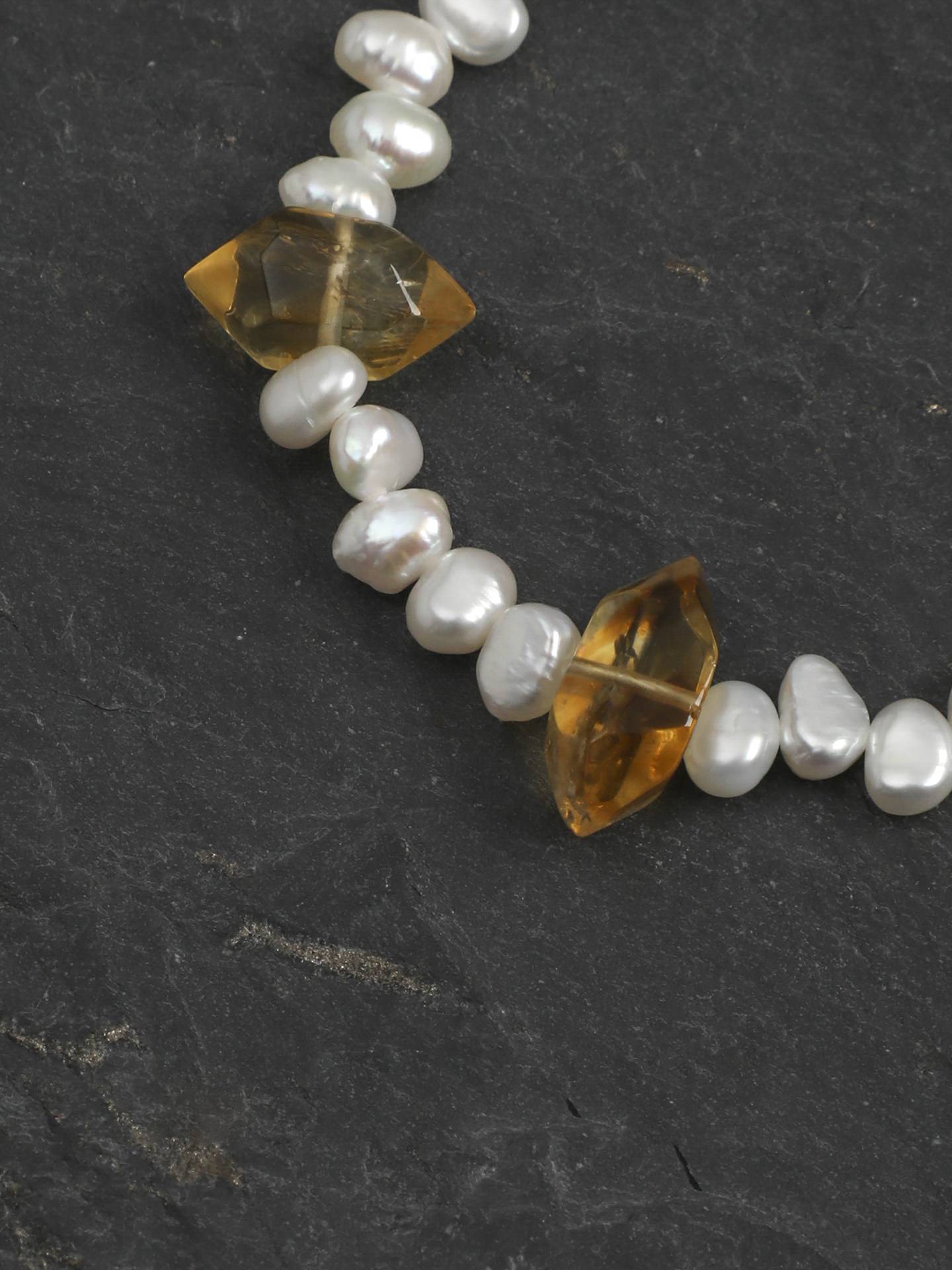 Natural Citrine Baroque Pearl Bracelet