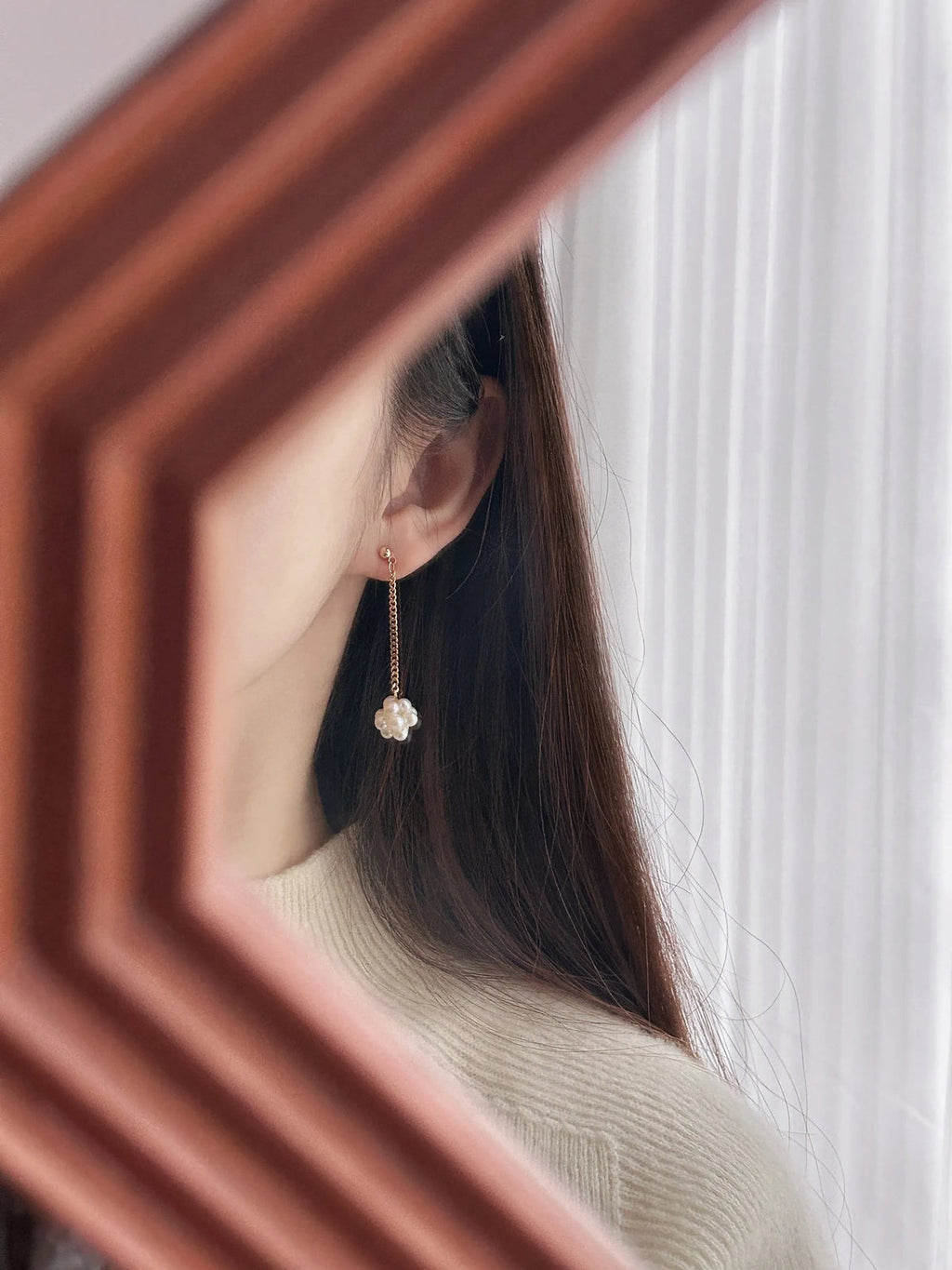 Pearl Blossom Drop Earrings