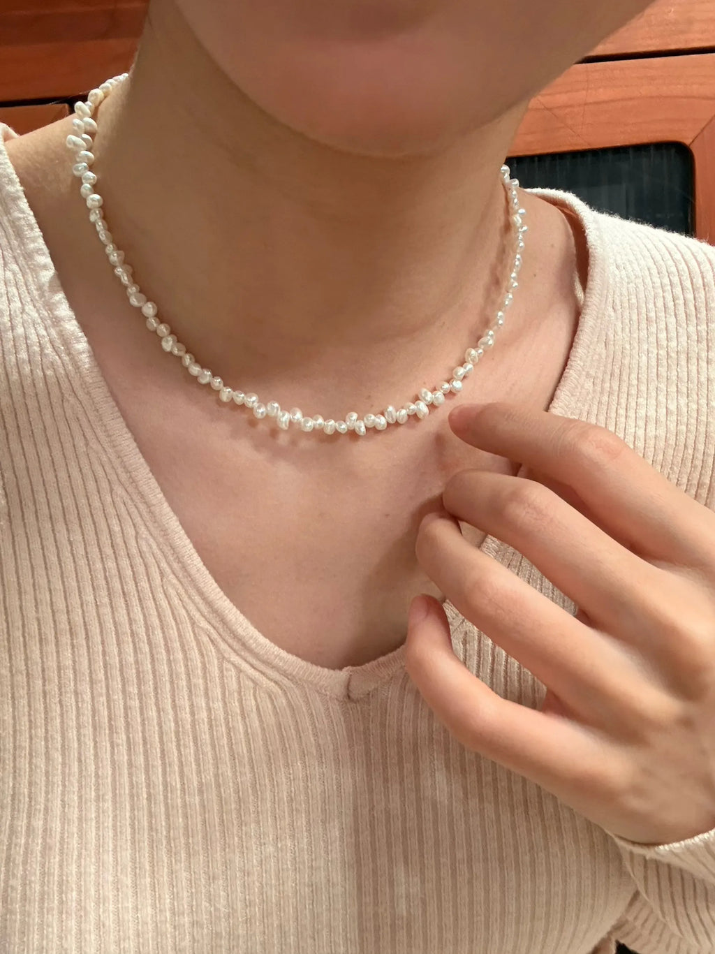 Petal Pearl Necklace