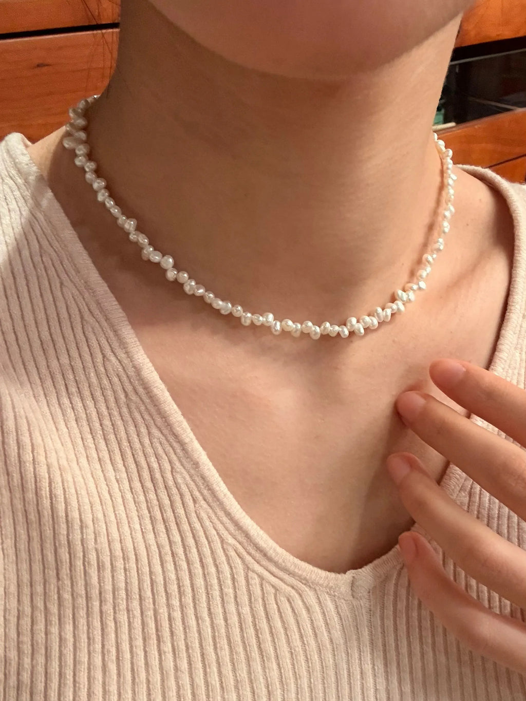 Petal Pearl Necklace