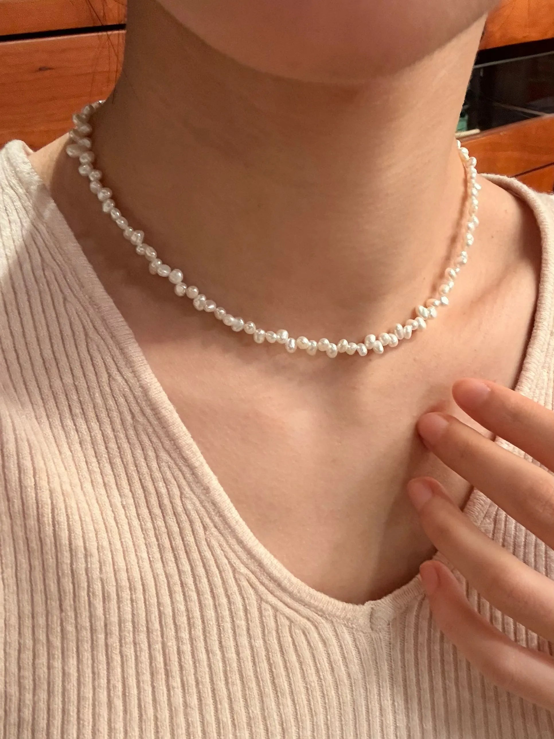 Petal Pearl Necklace