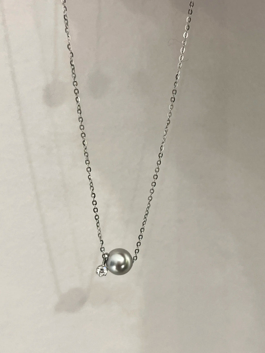 Platinum Grey Pearl Necklace