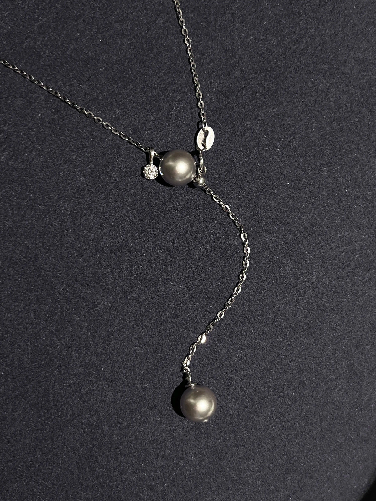 Platinum Grey Pearl Necklace