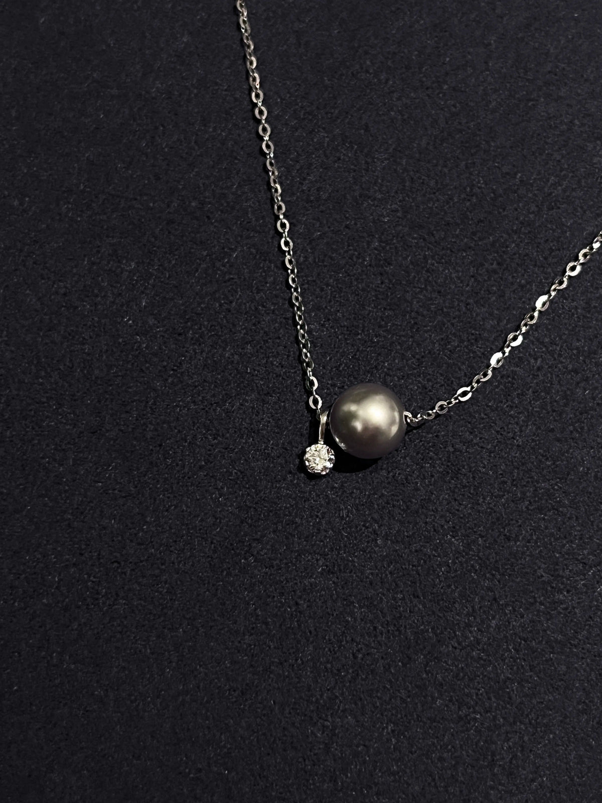 Platinum Grey Pearl Necklace