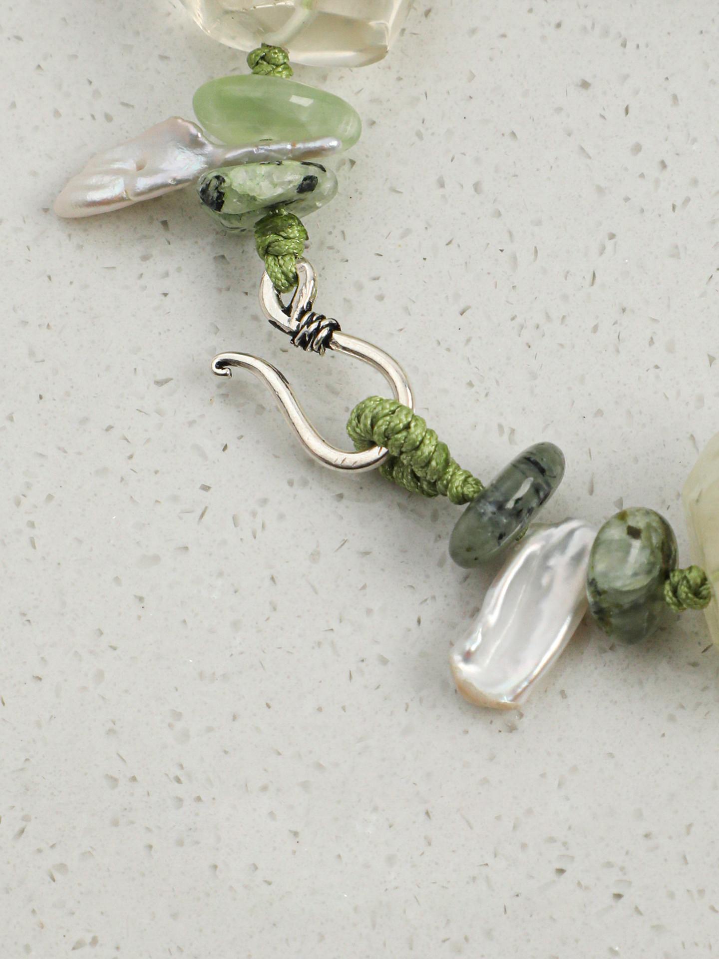 Prehnite Citrine Pearl Bracelet