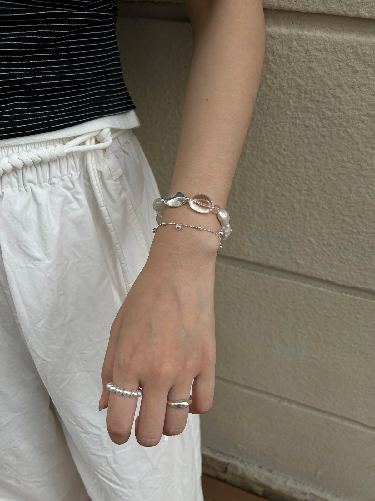 Silver Moon Crystal Bracelet
