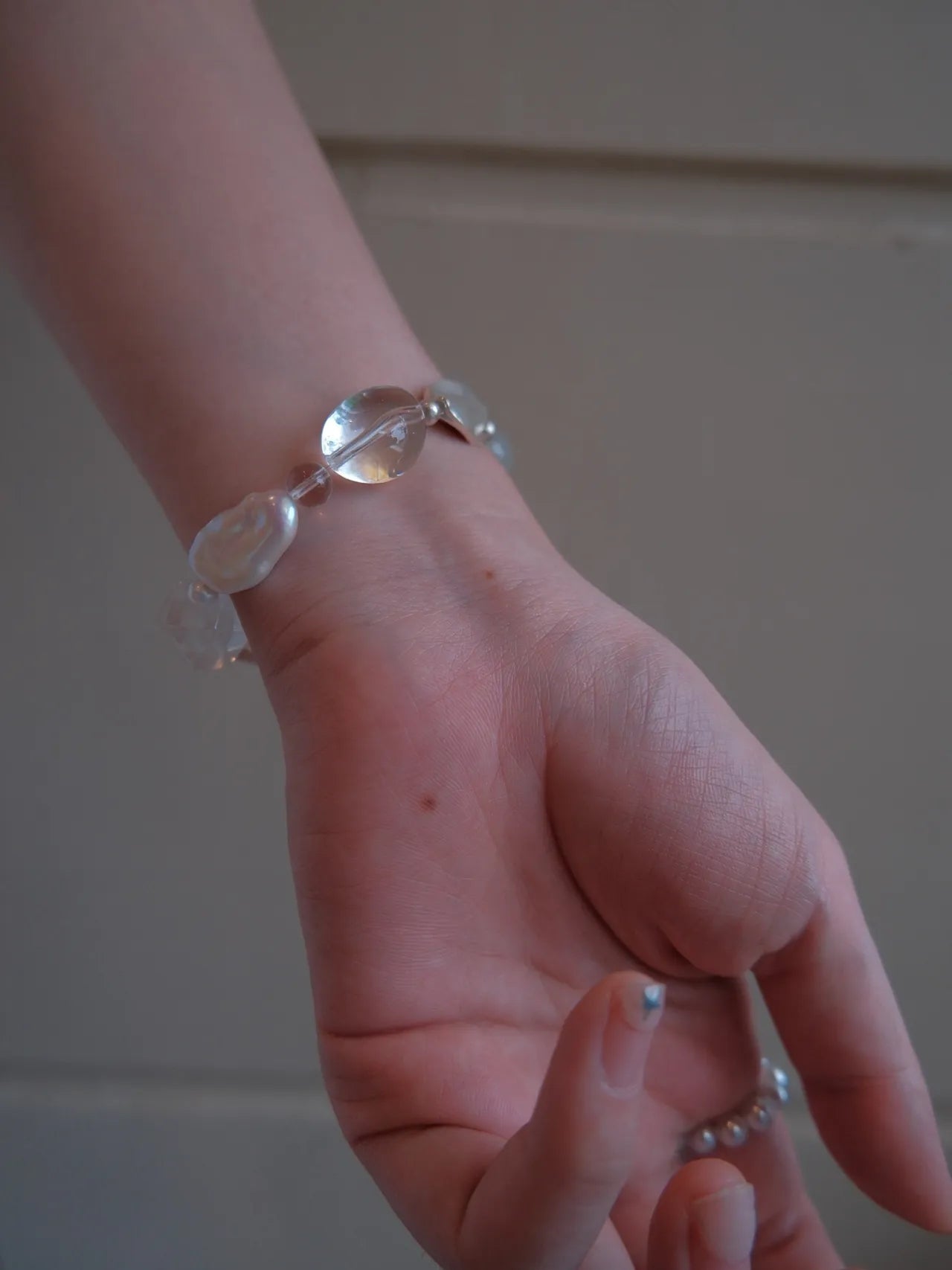 Silver Moon Crystal Bracelet