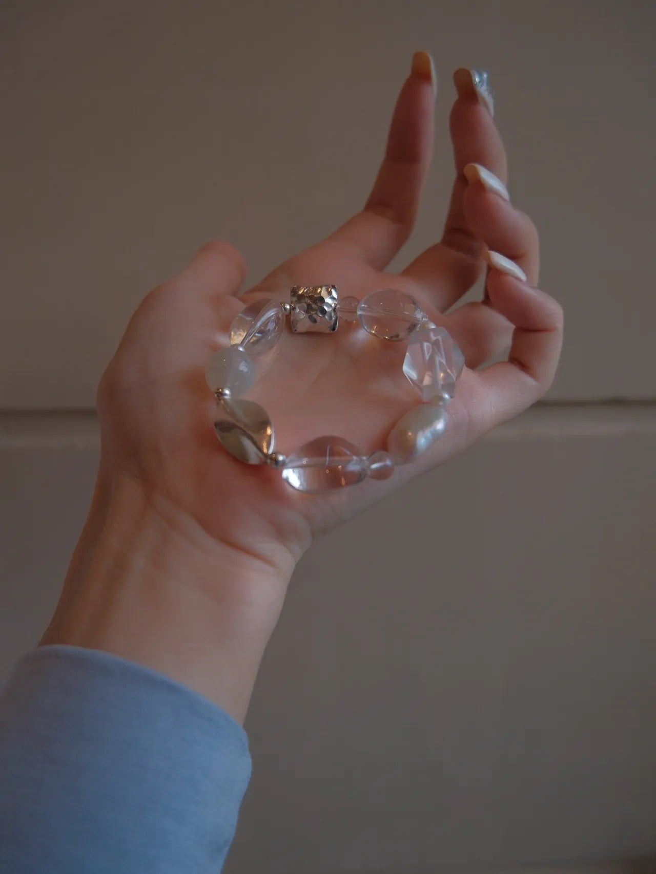 Silver Moon Crystal Bracelet