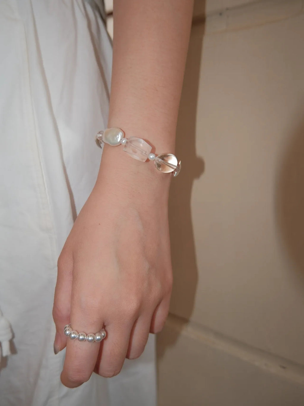 Silver Moon Crystal Bracelet