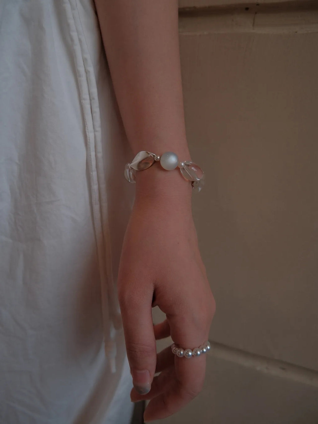 Silver Moon Crystal Bracelet