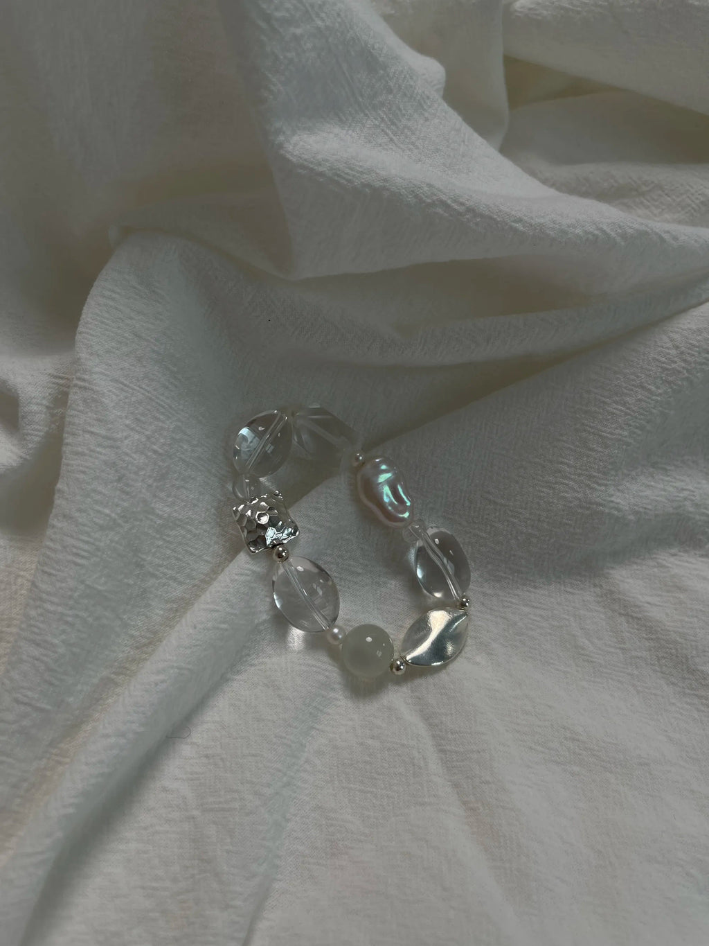 Silver Moon Crystal Bracelet
