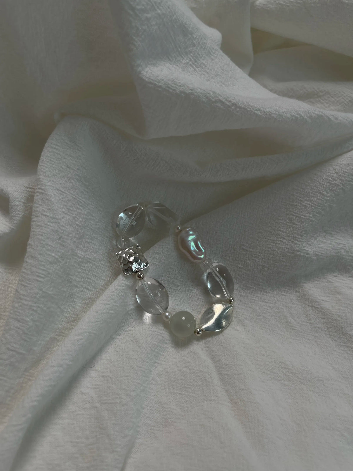 Silver Moon Crystal Bracelet