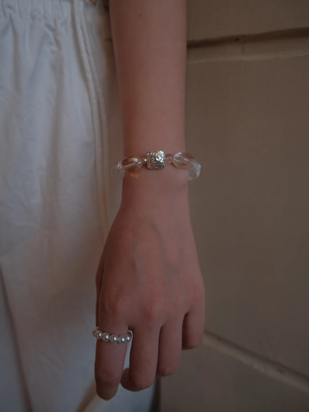 Silver Moon Crystal Bracelet