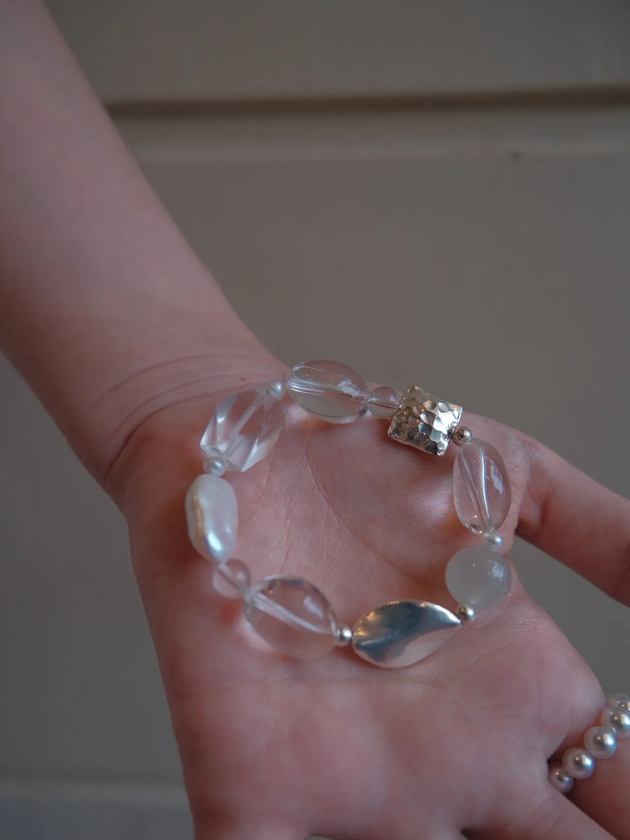 Silver Moon Crystal Bracelet