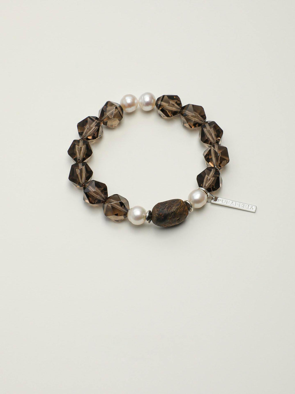 Smoky Quartz Agarwood Pearl Bracelet