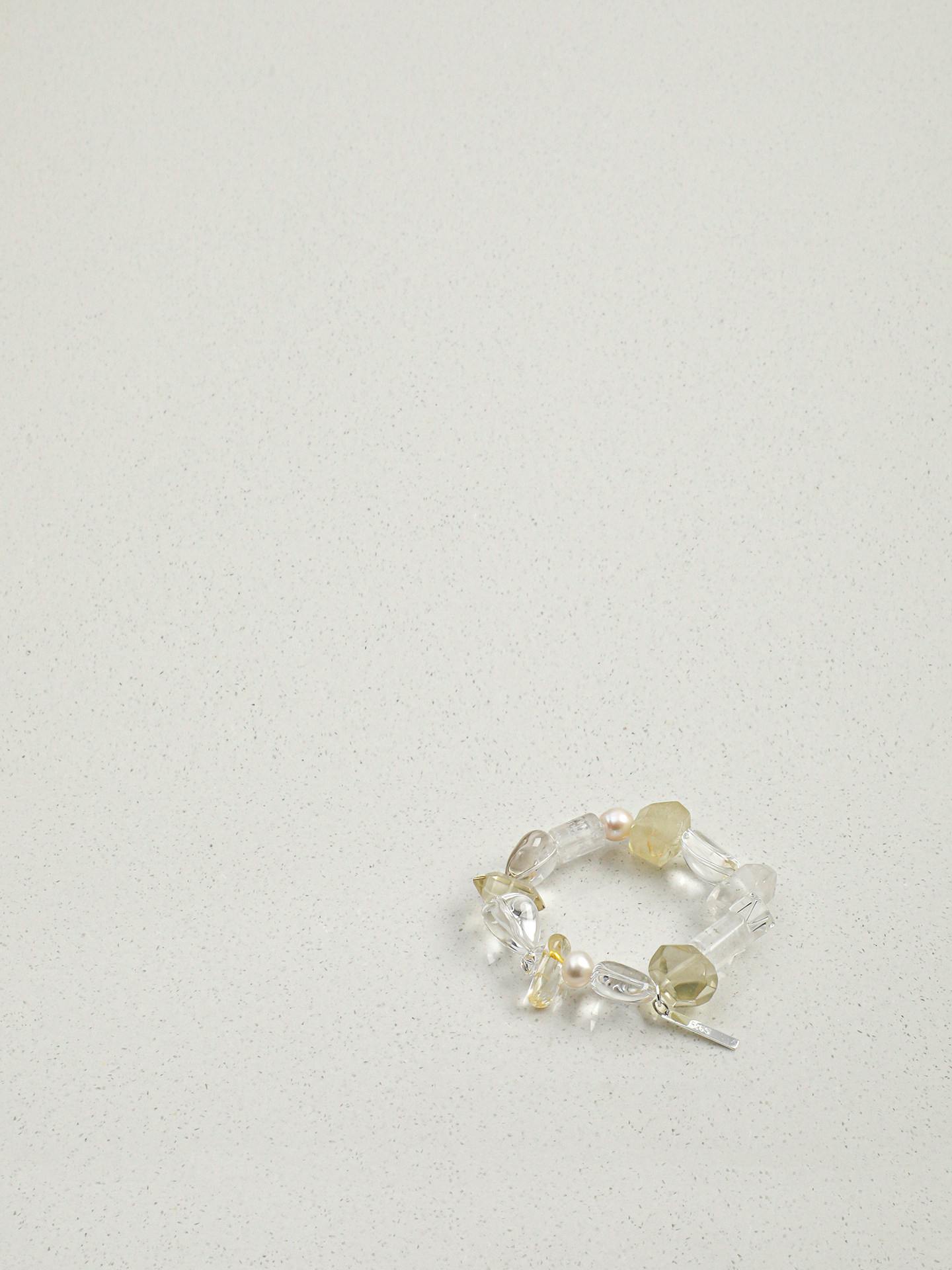 Sunlit Crystal Pearl Bracelet