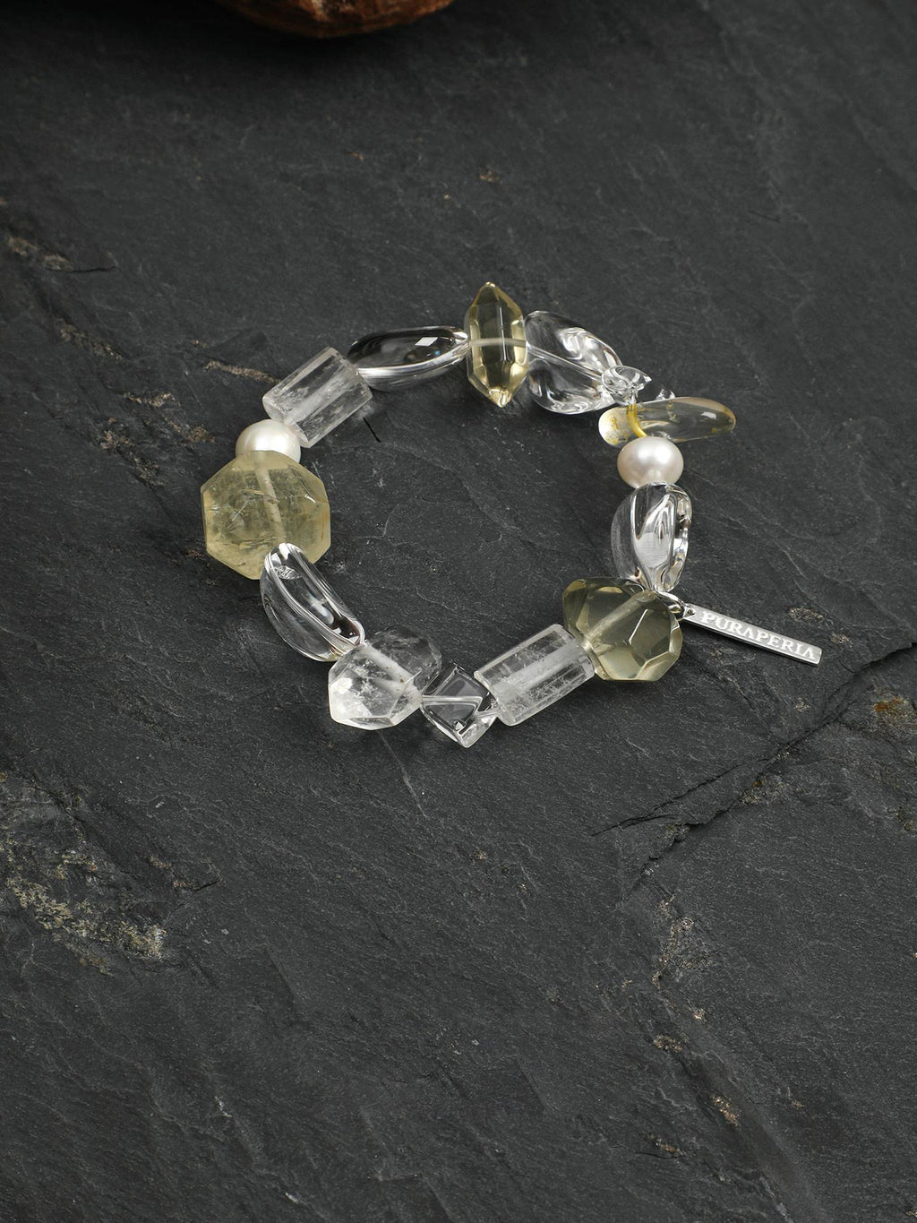 Sunlit Crystal Pearl Bracelet
