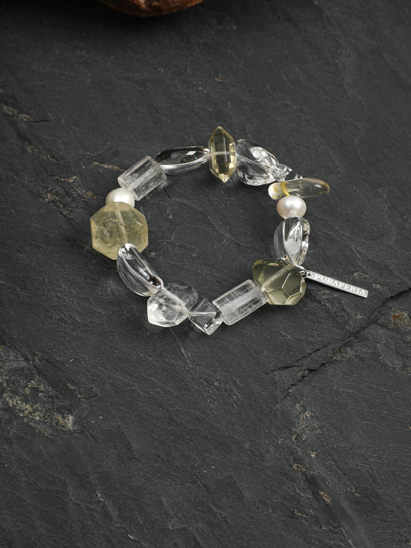 Sunlit Crystal Pearl Bracelet