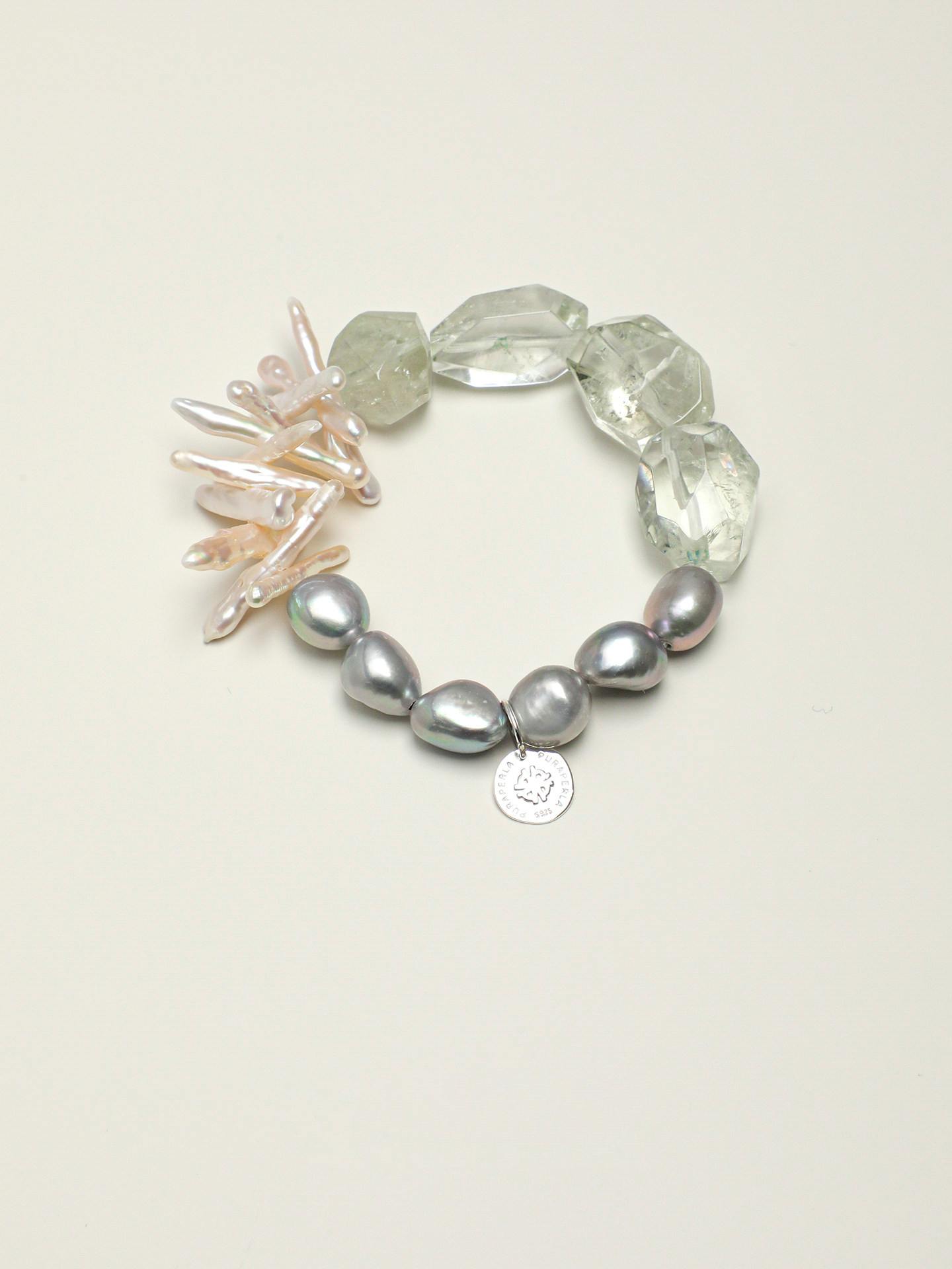 Verdant Crystal Pearl Bracelet