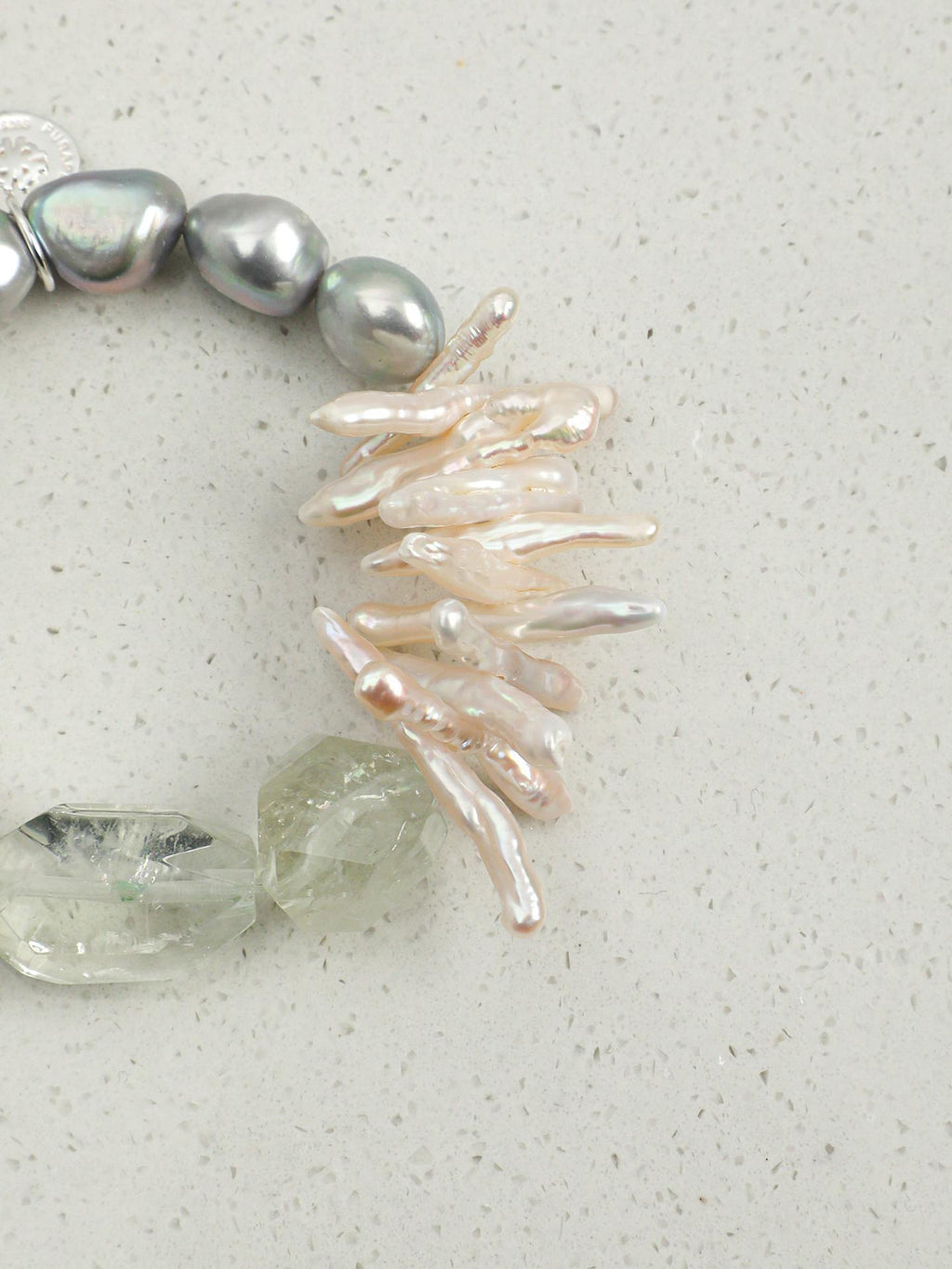Verdant Crystal Pearl Bracelet