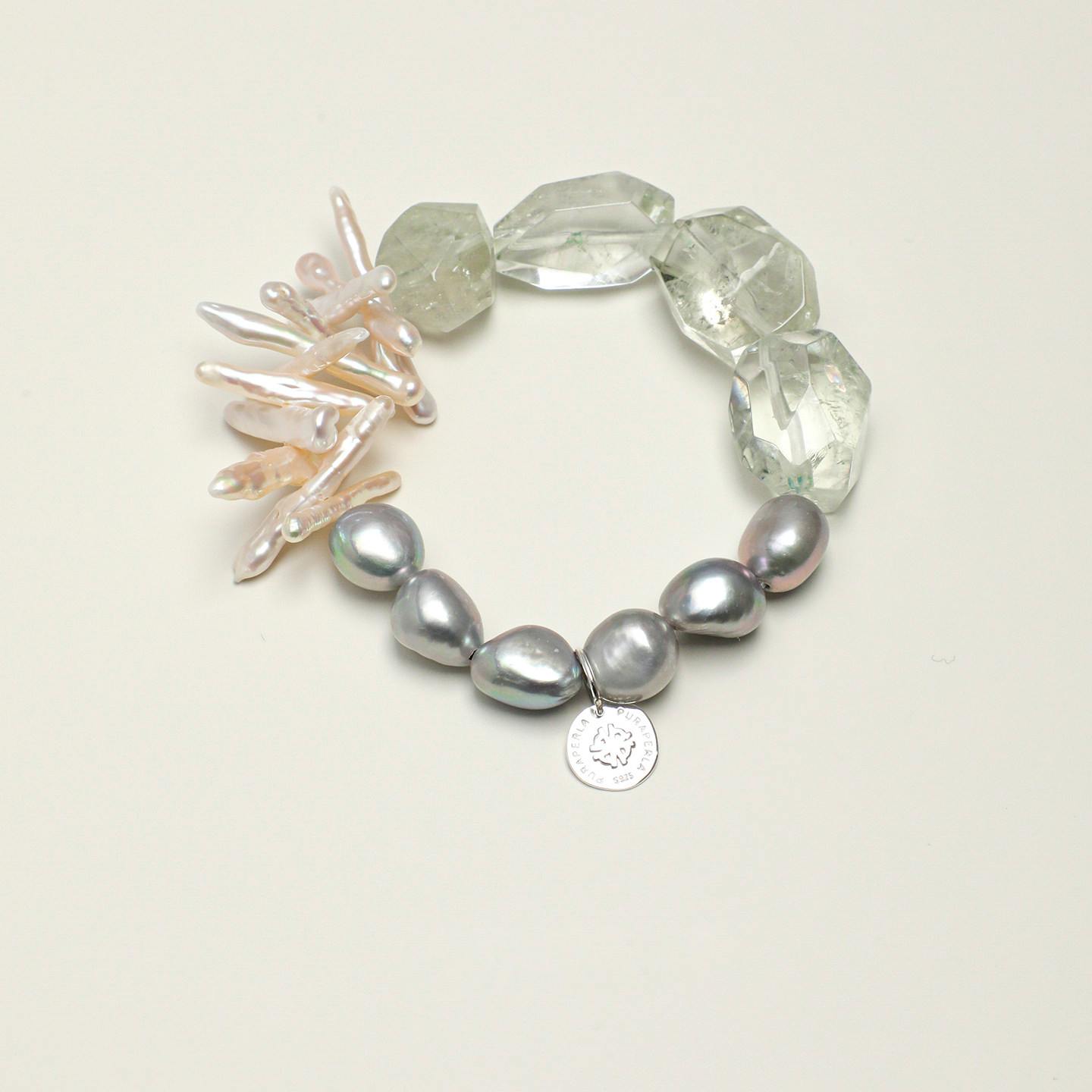 Verdant Crystal Pearl Bracelet