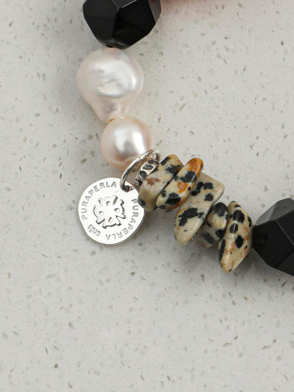 Vintage Carnelian Pearl Bracelet
