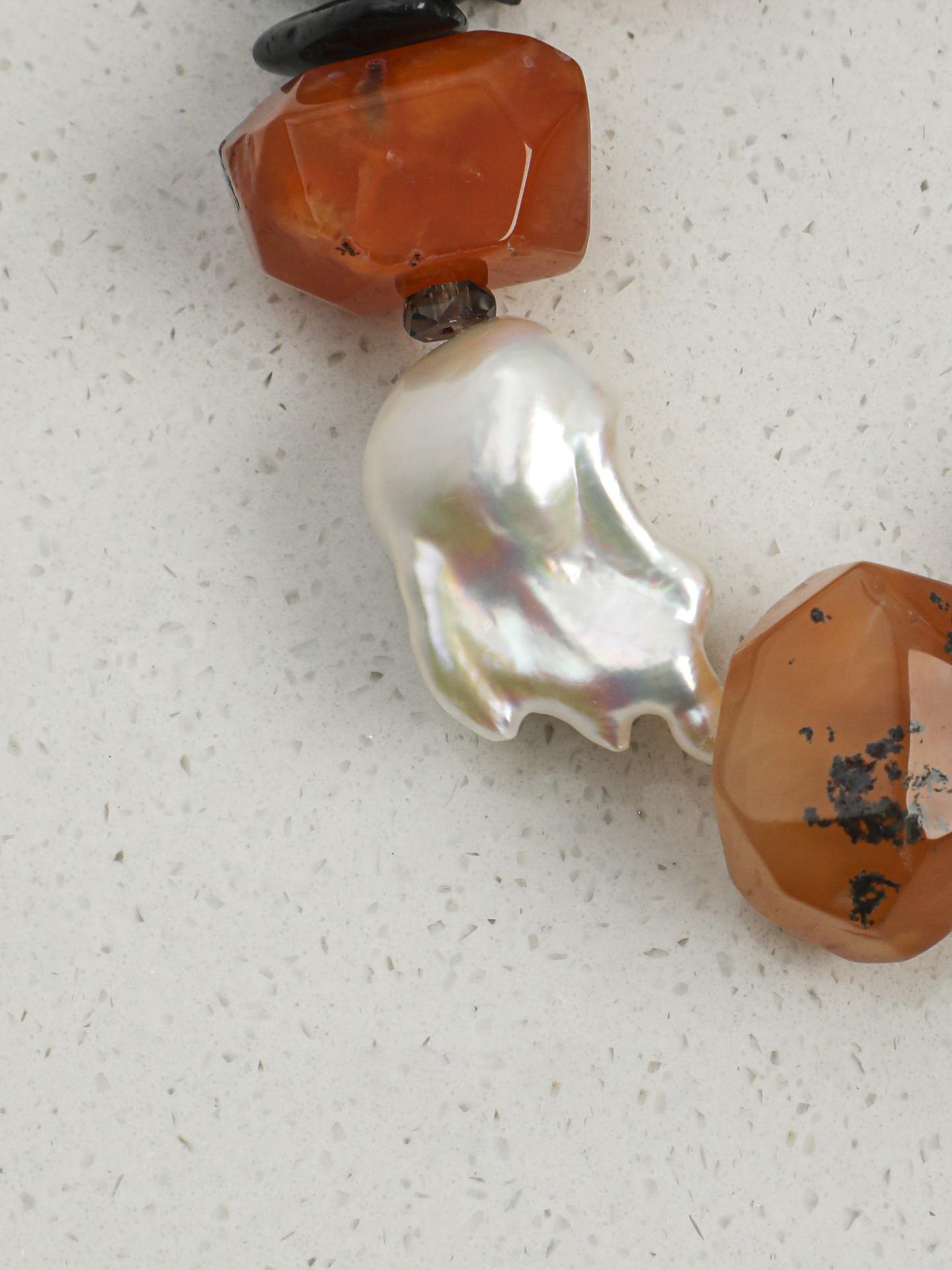 Vintage Carnelian Pearl Bracelet
