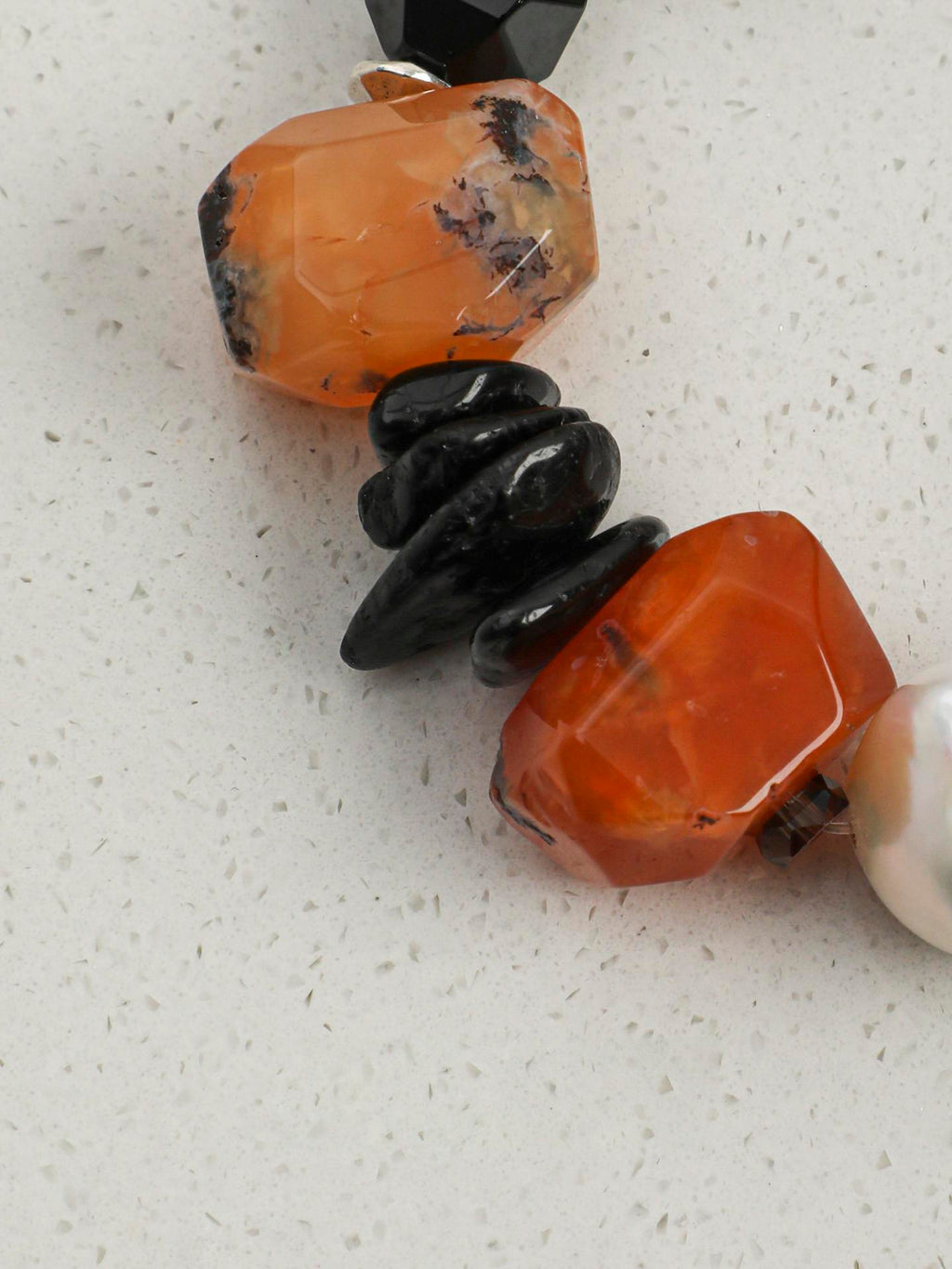 Vintage Carnelian Pearl Bracelet