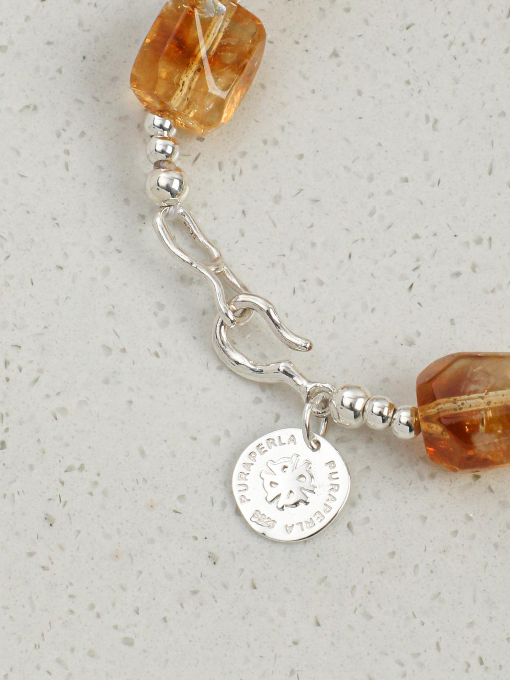 Warm Glow Citrine & Baroque Pearl Bracelet
